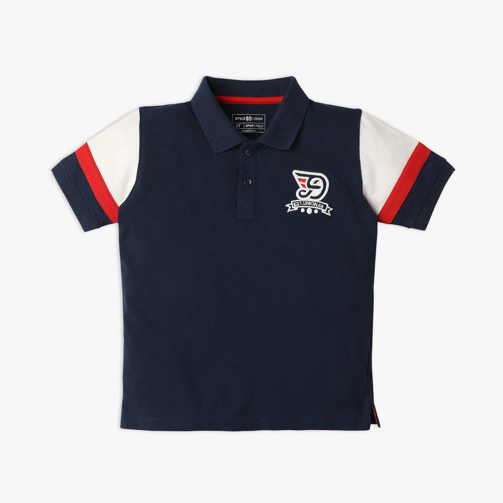 Boys Regular Fit Cut And Sew T-Shirt