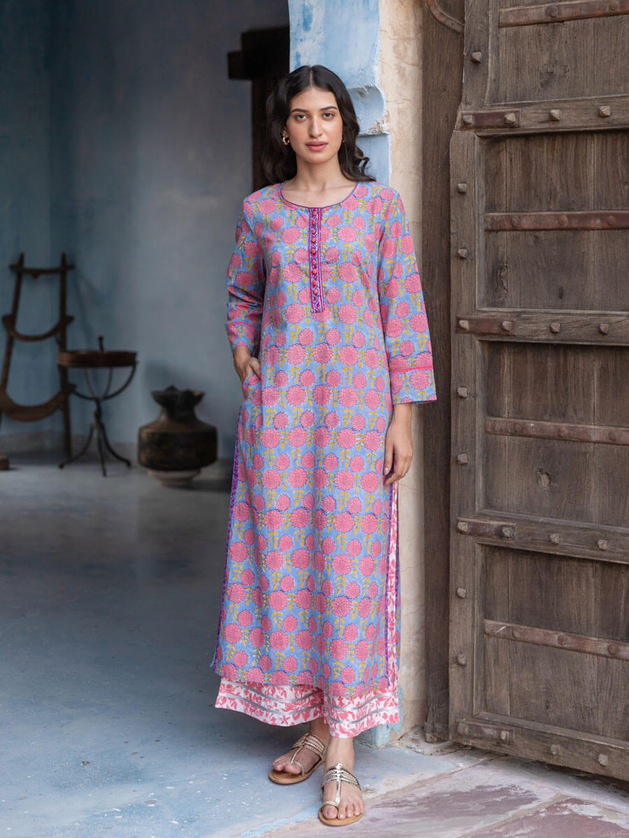 Jaya Printed Cotton Long Kurta