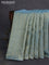 Banarasi semi crepe saree pastel blue with allover zari woven brocade weaves and lace work border