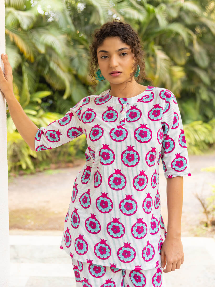 Saathiya Block Printed Cotton Top