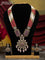 Beaded pink necklace with baby pink & kundan stones and pearl & beads hangings in victorian finish