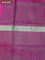 Pure uppada silk saree green and dark magenta pink with silver zari woven floral buttas and silver zari woven paisley butta border