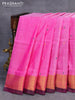 Pure uppada silk saree pink and deep jamun shade with allover thread woven geometric buttas and zari woven border