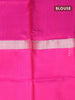 Pure uppada silk saree dual shade of purple and pink with silver zari woven buttas and silver zari woven butta border