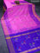 Pure uppada silk saree light pink and blue with zari woven jamdhani buttas and zari woven border