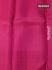 Pure kanjivaram silk saree yellow and magenta pink with allover zari weaves and simple border