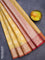 Banarasi kota saree yellow and red with zari woven buttas and zari woven border