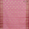 Banarasi kota saree light pink and pink with zari woven buttas and zari woven border