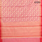 Banarasi kota saree pink shade and red with allover zari weaves and zari woven simple border