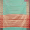 Banarasi kota saree teal blue and maroon with allover zari woven buttas and floral zari woven border