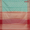 Banarasi kota saree teal blue and maroon with allover zari weaves and zari woven border