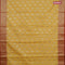 Banarasi kota saree yellow and pink with zari woven floral buttas and floral zari woven border