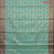 Banarasi kota saree teal blue and maroon with allover zari weaves and zari woven floral border