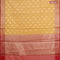 Banarasi kota saree yellow and red with zari woven buttas and zari woven border