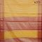 Banarasi kota saree yellow and red with allover zari weaves and zari woven border