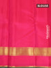 Pure kanjivaram silk saree pink shade and pink with allover zari checked pattern and rettapet zari woven border