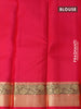 Pure kanjivaram silk saree mango yellow and pink with zari woven buttas and floral design zari woven border