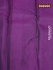 Pure kanjivaram silk saree light blue and deep purple with zari woven buttas and simple border