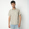 Camp Collar Half Sleeve Relaxed Fit Block Print Shirt