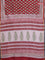 Chanderi bagru saree red and light pink with allover butta prints and small zari woven border