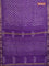 Chanderi bagru saree violet with dabu prints and maheshwari border