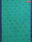 Bengal soft cotton saree teal green shade and blue with allover butta weaves and simple border