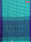 Bengal soft cotton saree teal blue and navy blue with allover weaves and simple border