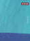 Bengal soft cotton saree teal blue and blue with allover weaves and simple border