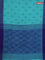 Bengal soft cotton saree teal blue and blue with butta weaves and simple border
