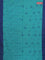Bengal soft cotton saree teal blue and blue with allover weaves and simple border
