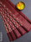 Chanderi silk cotton saree maroon with allover paisley prints and banarasi style border