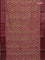 Chanderi silk cotton saree maroon with allover paisley prints and banarasi style border