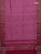 Chanderi silk cotton saree magenta pink with allover prints and banarasi style border