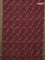 Chanderi silk cotton saree maroon and pastel green with allover paisley prints and woven border