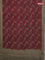 Chanderi silk cotton saree maroon and pastel green with allover paisley prints and woven border