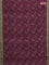 Chanderi silk cotton saree magenta pink and pastel green with allover paisley prints and woven border