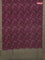 Chanderi silk cotton saree magenta pink and pastel green with allover paisley prints and woven border