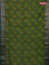 Chanderi silk cotton saree green with allover butta prints and banarasi style border