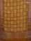 Chanderi silk cotton saree dark mustard with allover paisley butta prints and banarasi style border