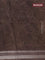 Chanderi silk cotton saree brown with allover prints and silver zari woven border