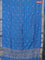 Assam silk saree cs blue with allover zari weaves & embroidery work buttas and zari woven border