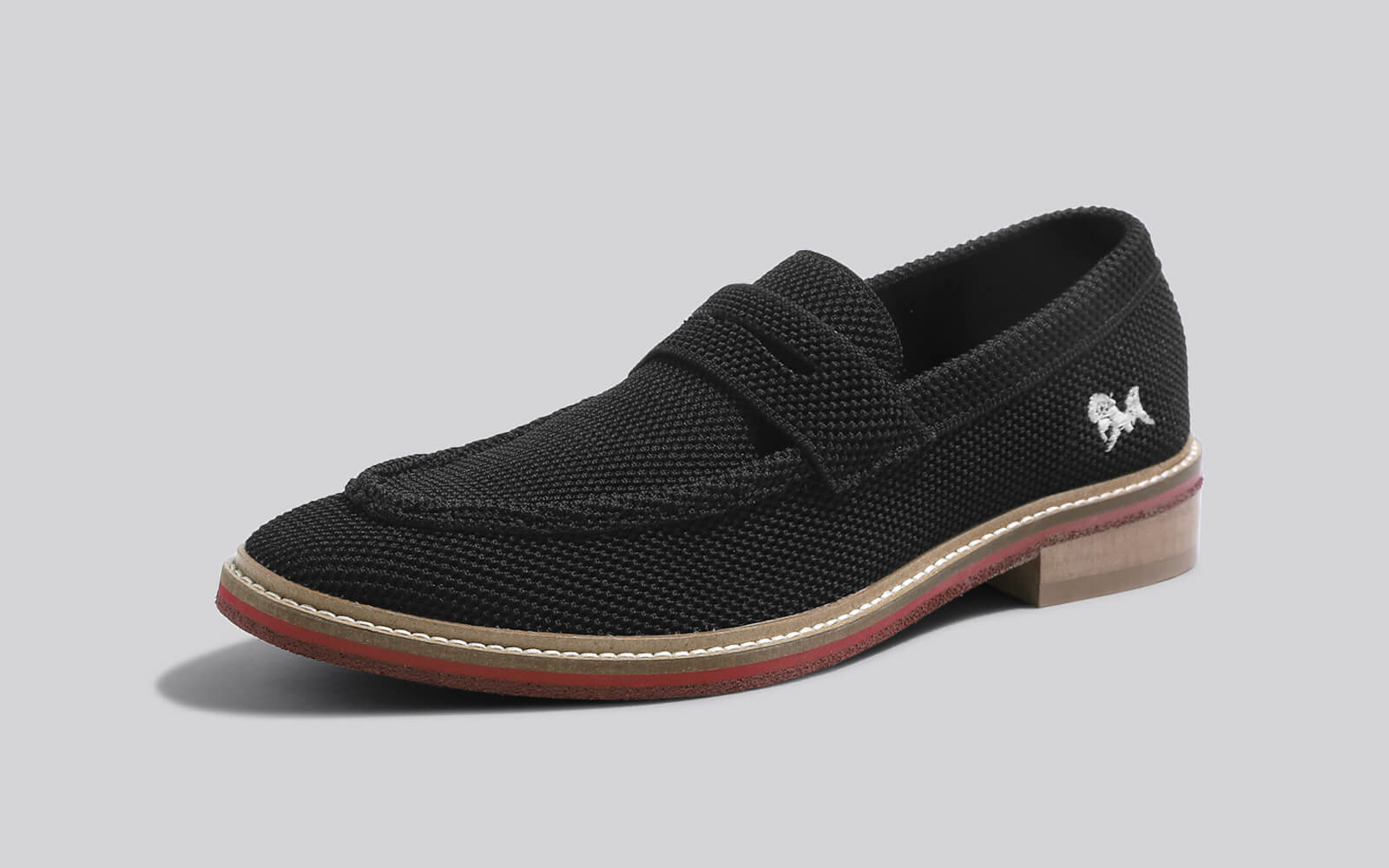 Block Heel Loafers : Black