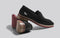 Block Heel Loafers : Black