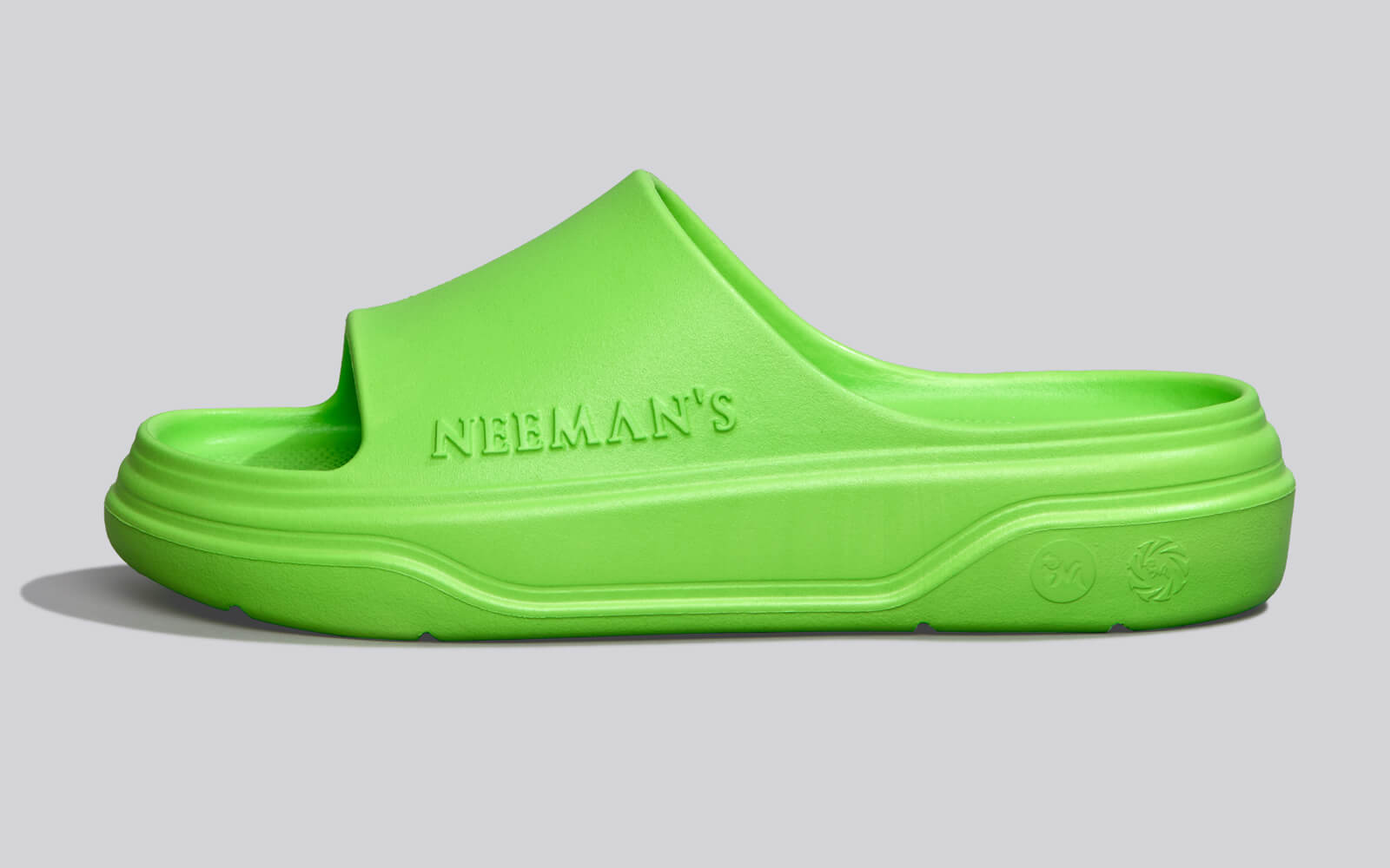 Cushers Slides For Men : Neon Green