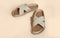 Ethnic Cross Strap Sandals : Beige