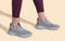 Knit Trainers For Women : Grey-Pink