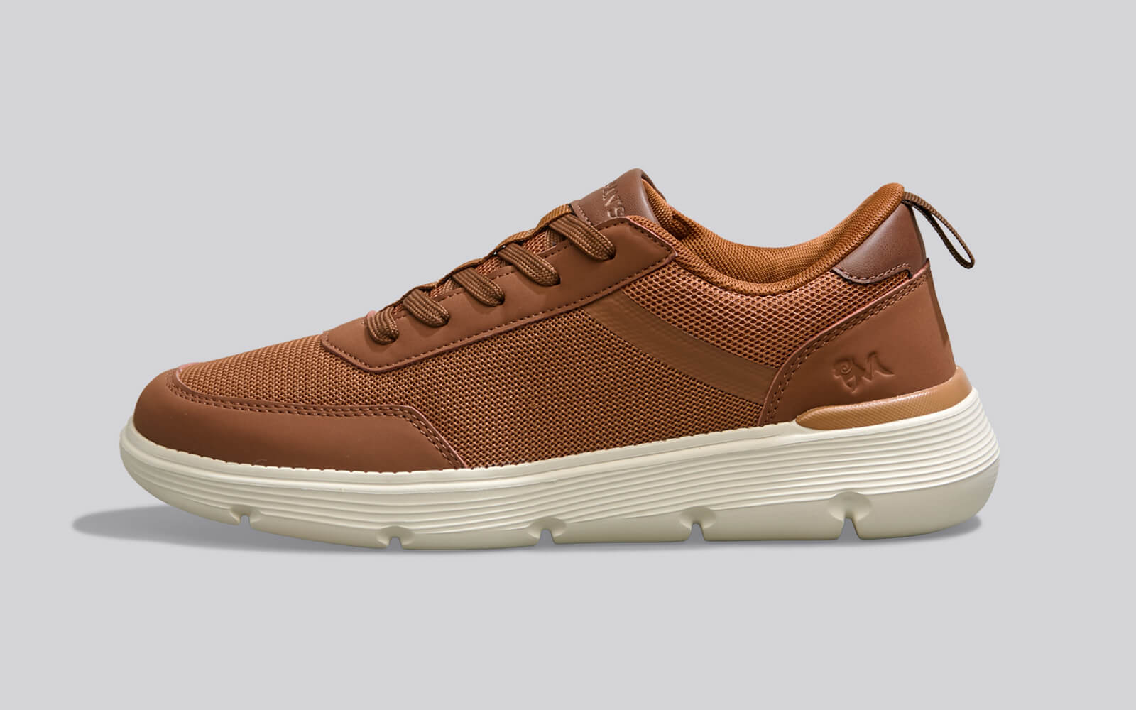 Melange Dress Sneakers : Tan Brown