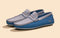 ReLive Knit Color Block Loafers : Blue/Grey