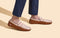 ReLive Knit Color Block Loafers : Beige/Brown