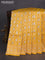 Banarasi uppada silk saree yellow with allover silver & gold zari woven brocade weaves and zari woven border